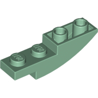 Lego Brick Curved Inverted 4 x 1 / Sand Green
