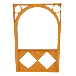 Scala, Building, Wall, Arched 18 x 2 x 22 2/3 / Medium Orange