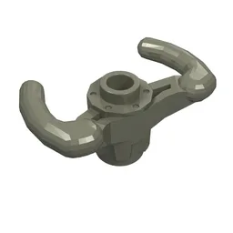 Technic Steering Wheel Pilot's Yoke [Open Stud, Axle Hole with X Opening] / Dark Gray