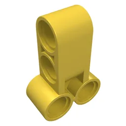 Technic Pin Connector Perpendicular Long / Yellow