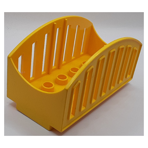 Lego Duplo Trailer, Open Bars, Animal Transporter / Yellow