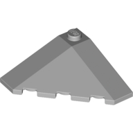 Lego Brick Wedged, Sloped 18° 4 x 4 Corner / Light Bluish Gray