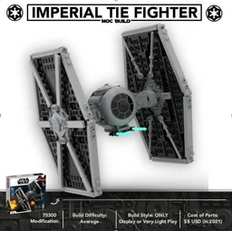 Imperial TlE Fighter (MOD of 75347 & 75300) TIE