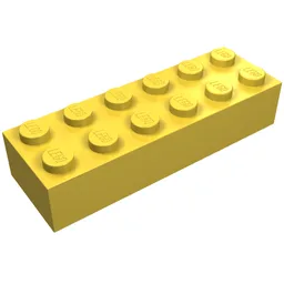 Brick 2 x 6 / Yellow