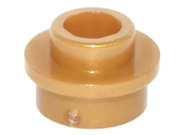 Plate Round 1 x 1 with Open Stud / Pearl Gold