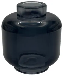 Minifigure, Head (Plain) / Trans-Black
