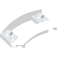 Wheel Arch, Curved Wedge 4 x 3 with 2 x 2 Opening and 4 Studs / White