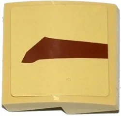 Slope, Curved 2 x 2 x 2/3 with SW Wookiee Gunship Pattern 1 Model Left Side (Sticker) - Set 75084