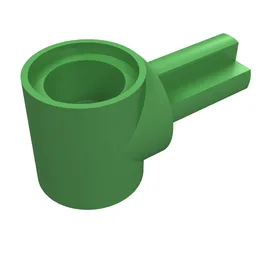 Technic Pin Connector Hub with 1 Axle / Bright Green