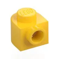 Plate Special 1 x 1 x 2/3 Half Round with Side Stud / Yellow
