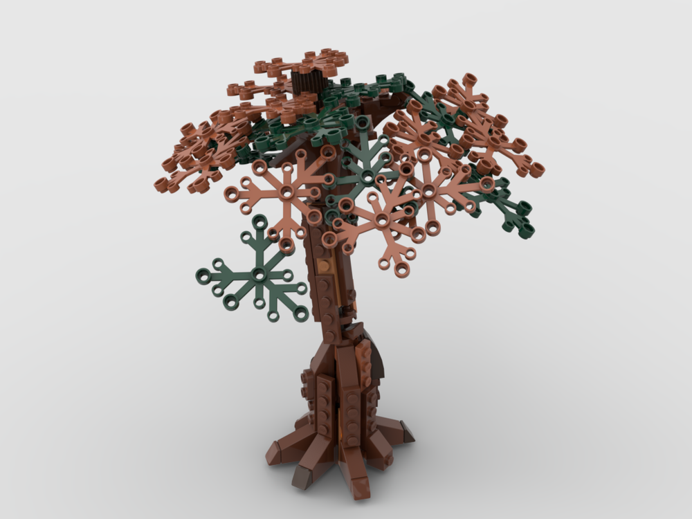 Lego Tree with autumn leaves