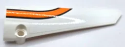 Technic, Panel Fairing # 6 Long Smooth, Side B with Dark Bluish Gray and Orange Stripes Pattern (Sticker) - Set 42052