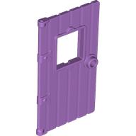 Lego Door 1 x 4 x 6 with Window, Wood Structure, Loose Window Hold / Medium Lavender