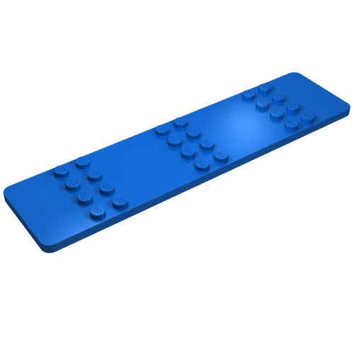 Lego Plate Special 4 x 16 with 24 studs / Blue