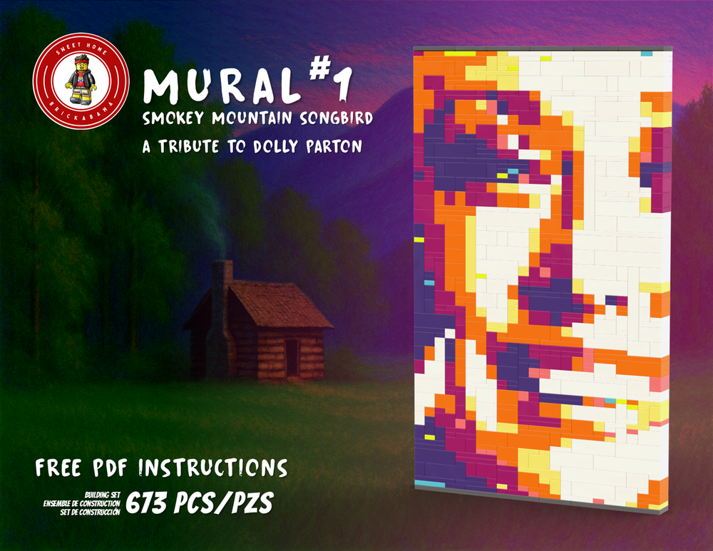 Lego Mural #1 - Smokey Mountain Songbird