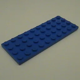 Plate 4 x 10 with Groove / Blue
