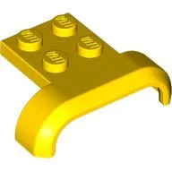 Wheel Arch, Mudguard 3 x 4 with 2 x 2 Plate / Yellow