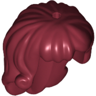 Lego Hair Long with Curls at Ends / Dark Red