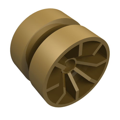 Lego Wheel 18 x 14 Spoked / Pearl Gold