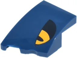 Wedge 3 x 2 Left No Studs with Bright Light Orange and Black Eye Pattern (Pokémon Garchomp)