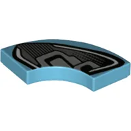 Tile 2 x 2 Curved, Macaroni with Headlight Print
