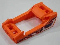 Technic, Panel RC Car Frame / Windscreen with Flame Pattern on Both Sides (Stickers) - Set 8676