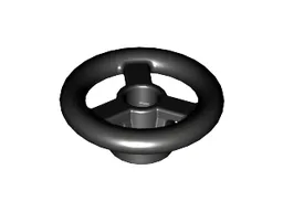Steering Wheel Small, 2 x 2 / Black