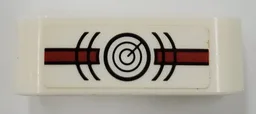 Technic, Liftarm Thick 1 x 3 with Black Concentric Circles and Red Stripe Pattern on Both Sides (Stickers) - Set 42076