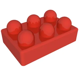 Primo Brick 2 x 3 / Red