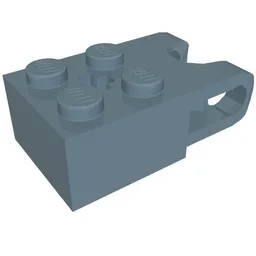 Technic Brick Special 2 x 2 with Ball Socket Wide and Axle Hole / Sand Blue