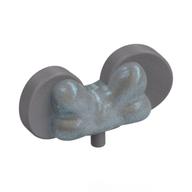 Lego Headwear Accessory Bow with Minnie Mouse Ears, Small Pin, Opal Trans-Clear Pattern / Flat Silver