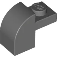 Brick Curved 1 x 2 x 1 1/3 with Curved Top / Dark Bluish Gray