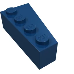 Brick Wedged, Angled 4 x 2 Left / Dark Blue