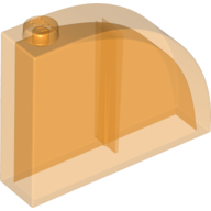 Lego Brick Curved 1 x 4 x 2 2/3 / Trans-Orange
