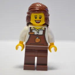 Barista, White Torso, Reddish Brown Apron
