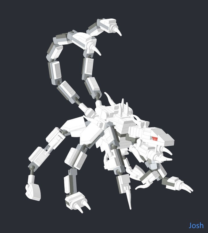 Lego White Spike Predator