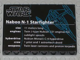 Stickered Assembly 8 x 6 x 2/3 with Naboo N-1 Starfighter Data Pattern (Sticker) - Set 10026