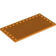 Plate Special 6 x 12, Studs on 3 Edges / Orange