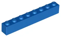 Brick 1 x 8 / Blue