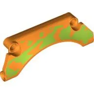 Technic Panel Car Mudguard Arched 9 x 2 x 3 with Lime Splotches Print
