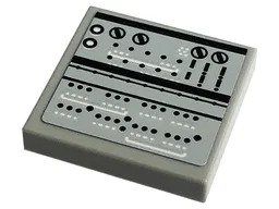 Tile, Modified 2 x 2 Inverted with Black and White Machine Pattern 1 (Sticker) - Set 10266