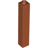 Lego Brick 1 x 1 x 5 with Blocked Open or Hollow Stud / Dark Orange