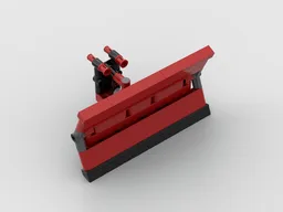 Red Snow Plough for Single-Axle Tractor (15 studs)