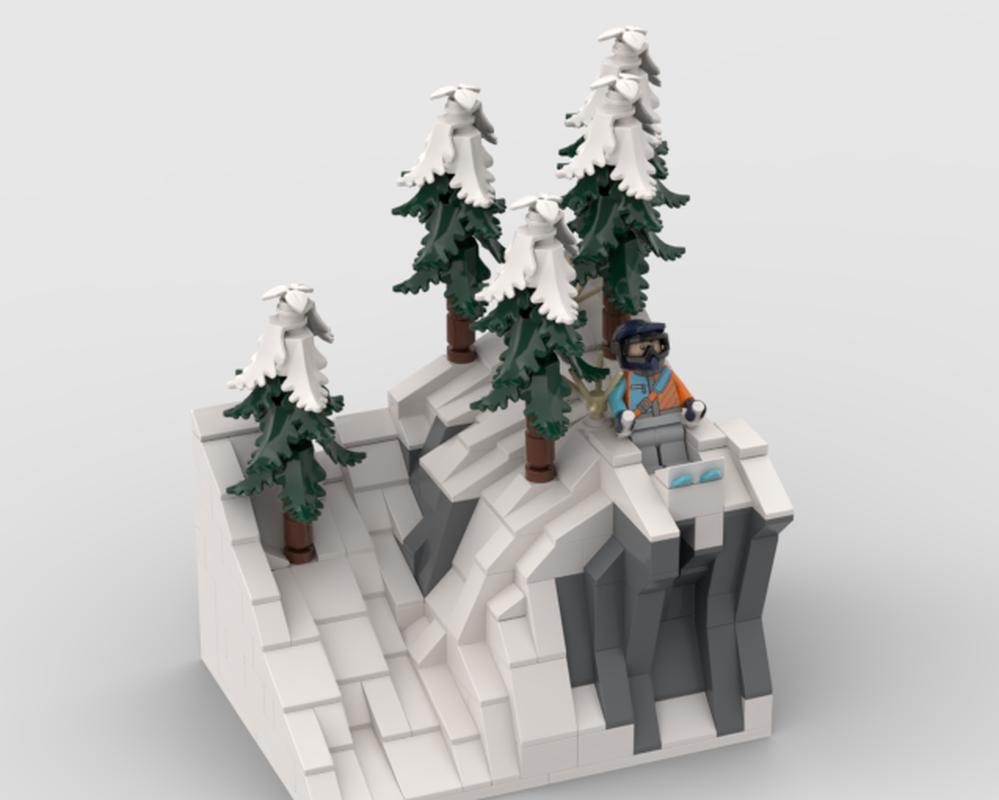 Lego Skiing in the Trees