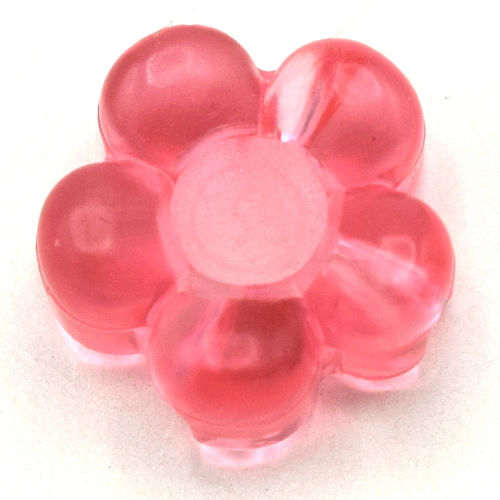 Lego Clikits Icon, Flower 2 x 2 Small, 5 Petals with Hole / Trans-Pink
