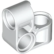 Technic Pin Connector Perpendicular 2 x 2 Bent / White