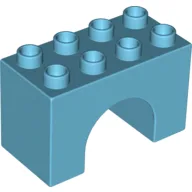 Duplo Brick 2 x 4 x 2 Arch / Medium Azure