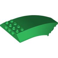 Lego Windscreen 10 x 6 x 2 Curved / Green