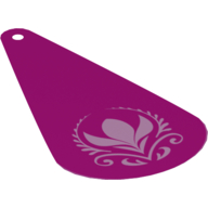 Lego Neckwear Cape, Long with Floral Crest (Elsa) Print / Magenta