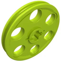 Technic Wedge Belt Wheel [aka Pulley] / Lime